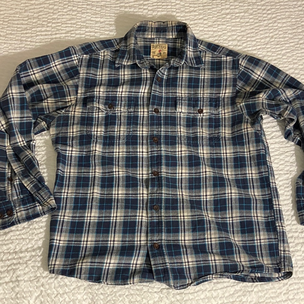 Red Head Brand Company Cotton Flannel Plaid Button-Up Shirt